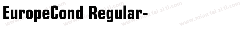 EuropeCond Regular字体转换